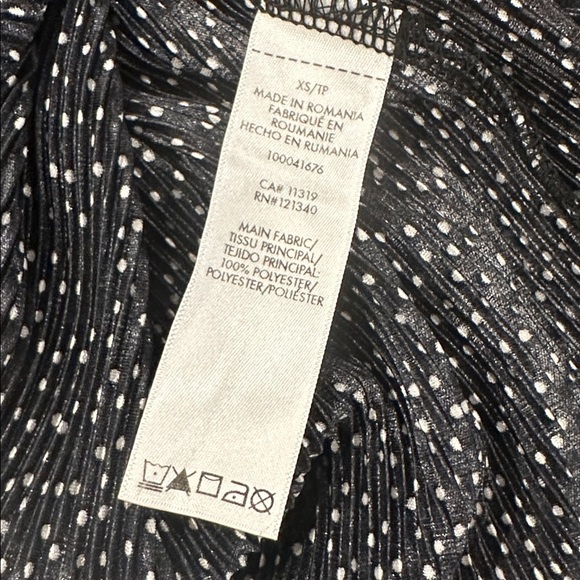 Dynamite Black and White Polka Dot Spaghetti Strap Slip Lace Dress XS - Picture 5 of 6